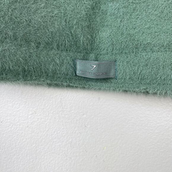 Gymshark Whitney Eyelash Knit Bandeau Leaf Green Light Support Bra Size Medium - Picture 5 of 7